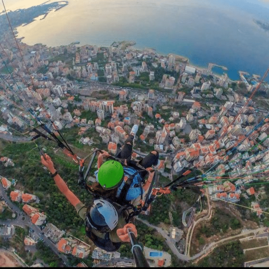 Paragliding Above Jounieh